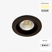 Sonluce, Deckeneinbauleuchte SEVEN FIX, Schwarz 3000K DALI, technische Lichtplanung