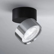LUX-IT, Aufbaustrahler Swing Out 15,5W, Schwarz-Chrom, moderne Lichtlösung