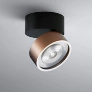 LUX-IT, Aufbaustrahler Swing Out 15,5W, Schwarz-Kupfer, stilvolle Raumbeleuchtung