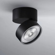 LUX-IT, Aufbaustrahler Swing Out 15,5W, Schwarz-Schwarz, moderner Aufbaustrahler
